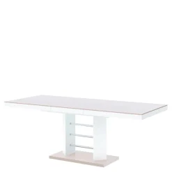 Stoły| Stół rozkładany LINOSA LUX biały / cappuccino połysk