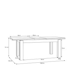 Stoły|FORTE Stół rozkładany nowoczesny 160-200 cm