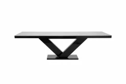 Stoły| Stół rozkładany VICTORIA czarny / nadruk szary kamień mat