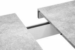 Stoły| Stół rozkładany VICTORIA czarny / nadruk szary kamień mat