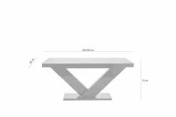 Stoły| Stół rozkładany VICTORIA czarny / nadruk efekt rdzy mat