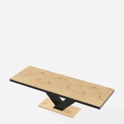 inny Stół rozkładany VICTORIA LAMI 160-256 cm dąb artisan / czarny połysk