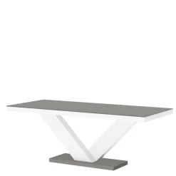 Stoły| Stół rozkładany VICTORIA MAT biały / szary