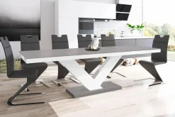 Stoły| Stół rozkładany VICTORIA MAT biały / szary