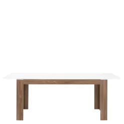 Stół rozkładany z białym blatem w połysku