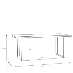 Stoły|FORTE Stół w stylu industrialnym JESOLO