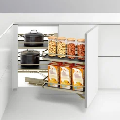 Systemy Cargo|VORTUNG Stelaż do cargo narożnego, prawostronny, champagne gold