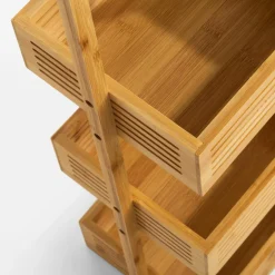 Akcesoria Łazienkowe|Akcesoria Łazienkowe|inny Stojak łazienkowy bambusowy 3-poziomowy 23x19x70 cm