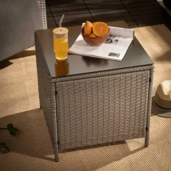 inny Stolik do ogrodu kwadratowy SKOTI szary