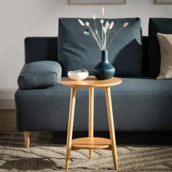 inny Stolik drewniany z półką PININI