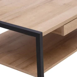 Stolik kawowy industrialny z szufladą