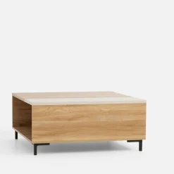 FORTE Stolik kawowy kwadratowy z 2 półkami