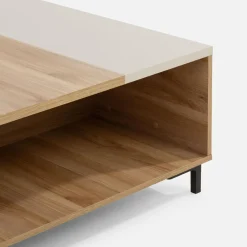 FORTE Stolik kawowy kwadratowy z 2 półkami