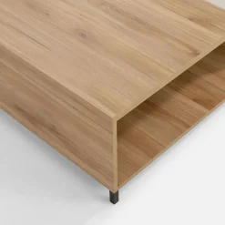 FORTE Stolik kawowy kwadratowy z 2 półkami