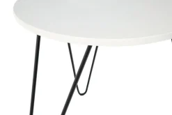 Stoliki Kawowe| Stolik kawowy okrągły biały połysk SARDA L