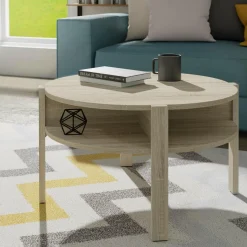 Stoliki Kawowe|FORTE Stolik kawowy okrągły TOBAGO DĄB SONOMA