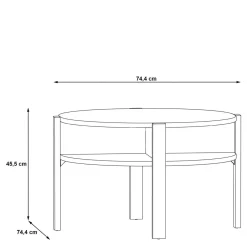 Stoliki Kawowe|FORTE Stolik kawowy okrągły TOBAGO BIAŁY