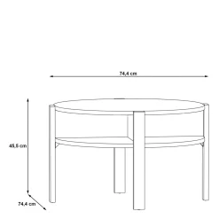 FORTE Stolik kawowy okrągły TOBAGO BETON