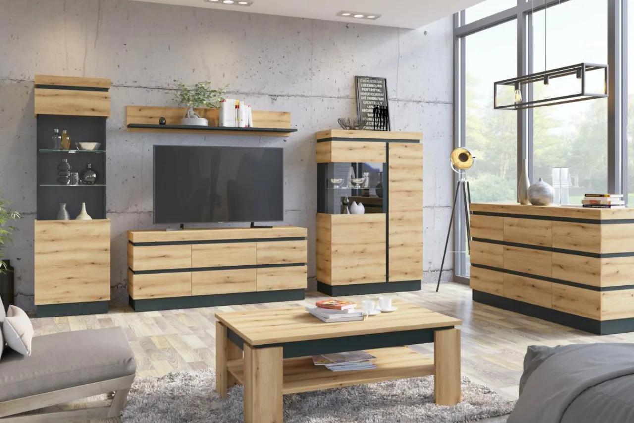 Stolik kawowy z półką CORTE