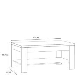 Stoliki Kawowe| Stolik kawowy z półką granatowy