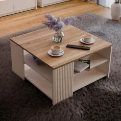 Stoliki Kawowe|FORTE Stolik kawowy z półką, kwadratowy