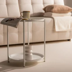 Stolik metalowy biały SALAR