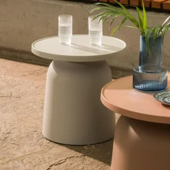 Meble Ogrodowe|Meble Ogrodowe| Stolik okrągły jasnoszary URBANTE
