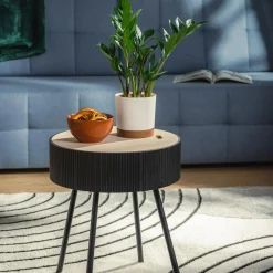 Stoliki Kawowe|inny Stolik okrągły szary 40,5x47,5 cm