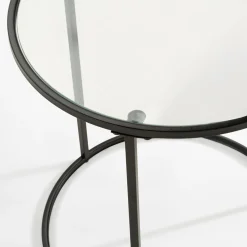 Stoliki Kawowe| Stolik okrągły ze szlanym blatem