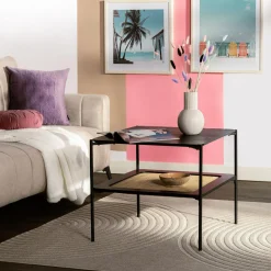 Stoliki Kawowe|inny Stolik z rattanem kwadratowy HOMEKT