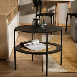 inny Stolik z rattanem okrągły HOMEKT