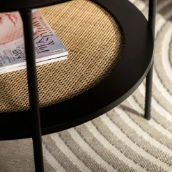 inny Stolik z rattanem okrągły HOMEKT