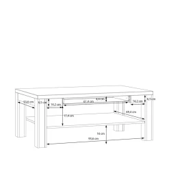 Stoliki Kawowe|FORTE Stolik z szufladą w kolorze drewna