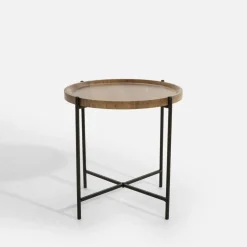 Stoliki Kawowe|inny Stolik z tacą brązowo-czarny 41 cm