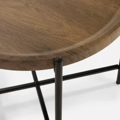 Stoliki Kawowe|inny Stolik z tacą brązowo-czarny 41 cm