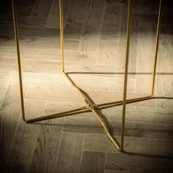 Stolik z tacą zielono-złoty 47,5 cm