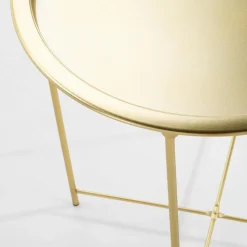 Stoliki Kawowe| Stolik z tacą złoty 50 cm