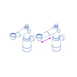 Umywalki I Baterie|Umywalki I Baterie|Deante Syfon do umywalki teleskopowy biały SPACE-SAVER LUX