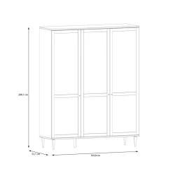 FORTE Szafa boho 3-drzwiowa CALASETTA