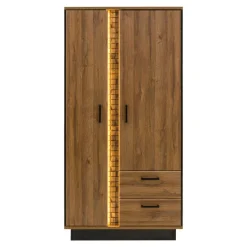 Szafy Uchylne|Furni Home Szafa DORIAN DN9 2D2S z oświetleniem