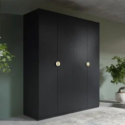 Szafy Uchylne|inny Szafa 4-drzwiowa czarna MOND