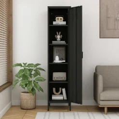 inny Szafa 1-drzwiowa grafitowo-czarna SOLANS