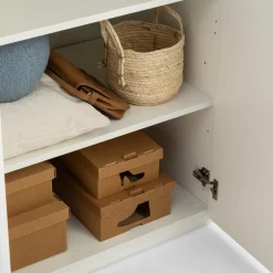 Szafy Uchylne|inny Szafa 5-drzwiowa z listwą okalającą PIANO biała wysoki połysk