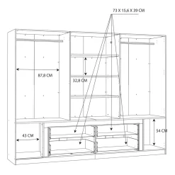 Szafa duża biała z połyskiem LUANO