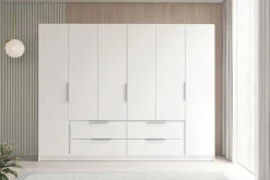 Szafy Uchylne| Szafa duża LUANO biały mat