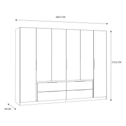 Szafy Uchylne| Szafa duża LUANO biały mat