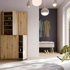 Szafy Uchylne|FORTE Szafa na buty 6-drzwiowa ALICE SPRINGS dąb artisan