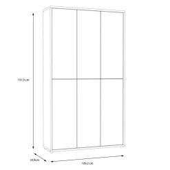 Szafy Uchylne|FORTE Szafa na buty 6-drzwiowa ALICE SPRINGS dąb artisan