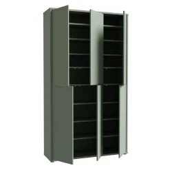 FORTE Szafa na buty 6-drzwiowa ALICE SPRINGS zielona