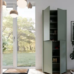 Szafy Uchylne|FORTE Szafa na buty 4-drzwiowa ALICE SPRINGS zielona